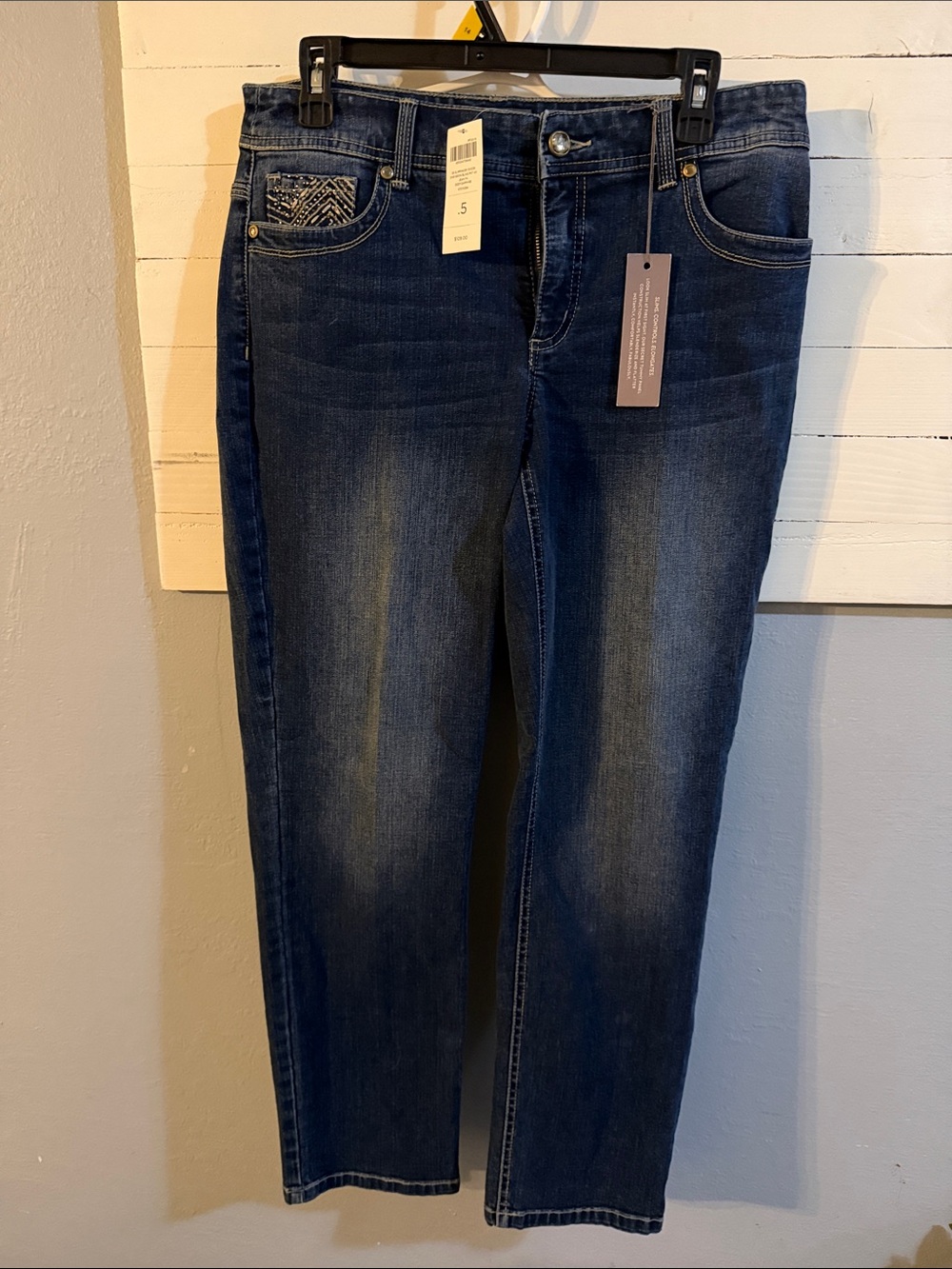 Chico's Dark Blue Straight Leg Jeans